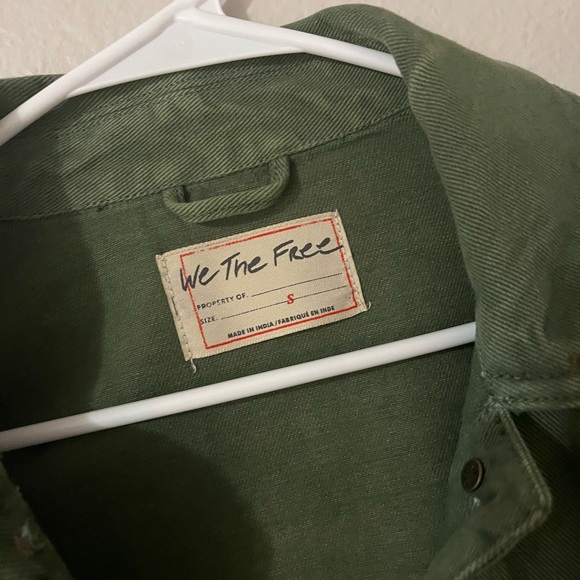 Free People Green Jean Jacket - Picture 2 of 4